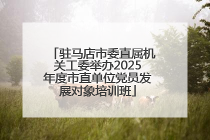 驻马店市委直属机关工委举办2025年度市直单位党员发展对象培训班
