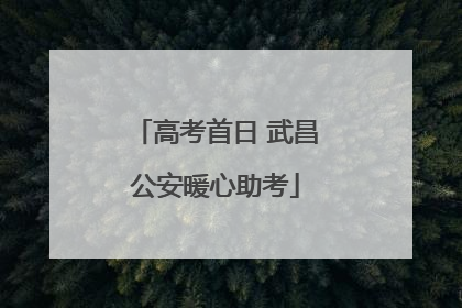 高考首日 武昌公安暖心助考