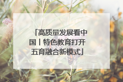 高质量发展看中国丨特色教育打开五育融合新模式