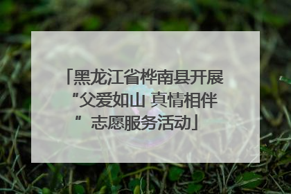 黑龙江省桦南县开展“父爱如山 真情相伴”志愿服务活动