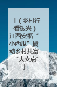 （乡村行·看振兴）江西安福“小西瓜”撬动乡村共富“大支点”