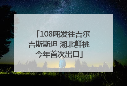 108吨发往吉尔吉斯斯坦 湖北鲜桃今年首次出口
