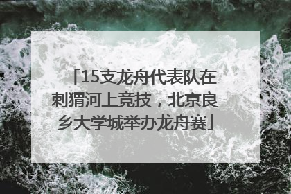 15支龙舟代表队在刺猬河上竞技，北京良乡大学城举办龙舟赛