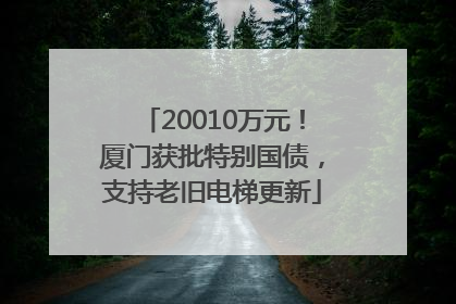 20010万元！厦门获批特别国债，支持老旧电梯更新