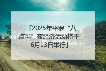 2025年平罗“八点半”夜经济活动将于6月13日举行