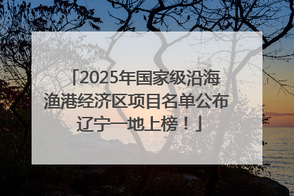 2025年国家级沿海渔港经济区项目名单公布 辽宁一地上榜！