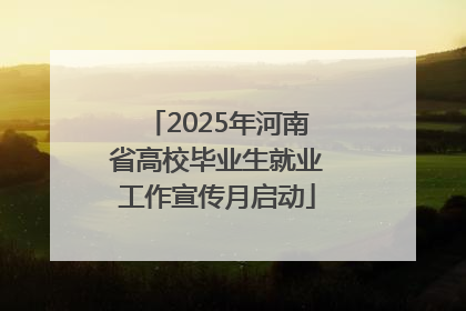 2025年河南省高校毕业生就业工作宣传月启动
