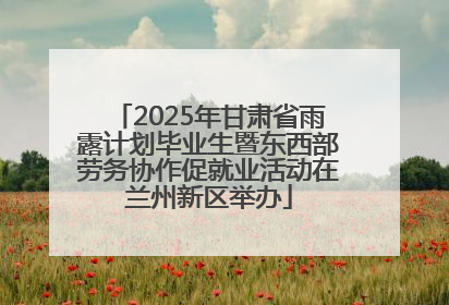 2025年甘肃省雨露计划毕业生暨东西部劳务协作促就业活动在兰州新区举办
