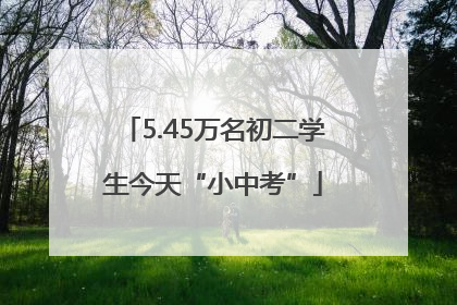 5.45万名初二学生今天“小中考”