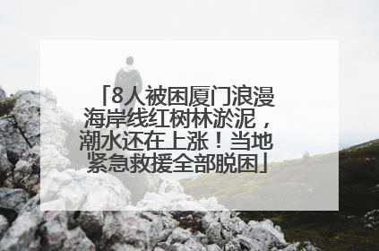 8人被困厦门浪漫海岸线红树林淤泥，潮水还在上涨！当地紧急救援全部脱困