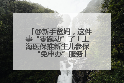 @新手爸妈，这件事“零跑动”了！上海医保推新生儿参保“免申办”服务