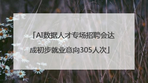 AI数据人才专场招聘会达成初步就业意向305人次