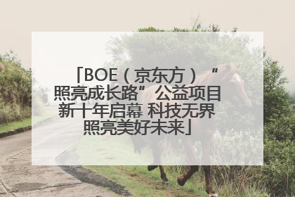 BOE（京东方）“照亮成长路”公益项目新十年启幕 科技无界照亮美好未来
