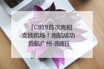 C919首次亮相支线机场！南航成功首航广州-南阳